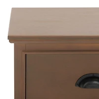 Sepia Wood 3-Drawer Britte Side Table