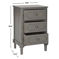 Wood 3-Drawer Rosa End Table