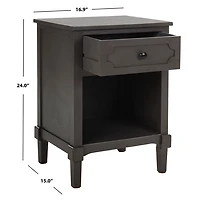 Wood Open Shelf Rosa End Table