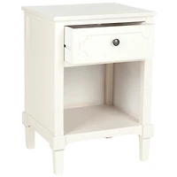 White Wood Open Shelf Rosa End Table