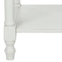 White Wood Spindle Razie Accent Table