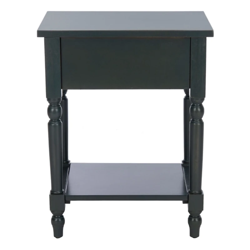 Navy Wood Spindle Razie Accent Table
