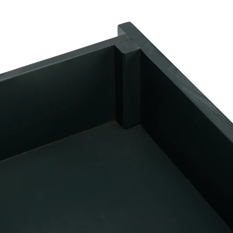 Navy Wood Spindle Razie Accent Table