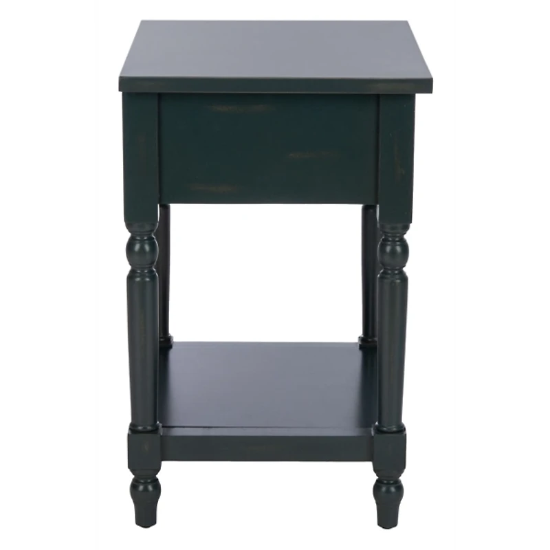 Navy Wood Spindle Razie Accent Table