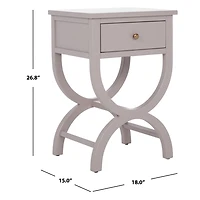 Gray Contemporary Maxine Accent Table