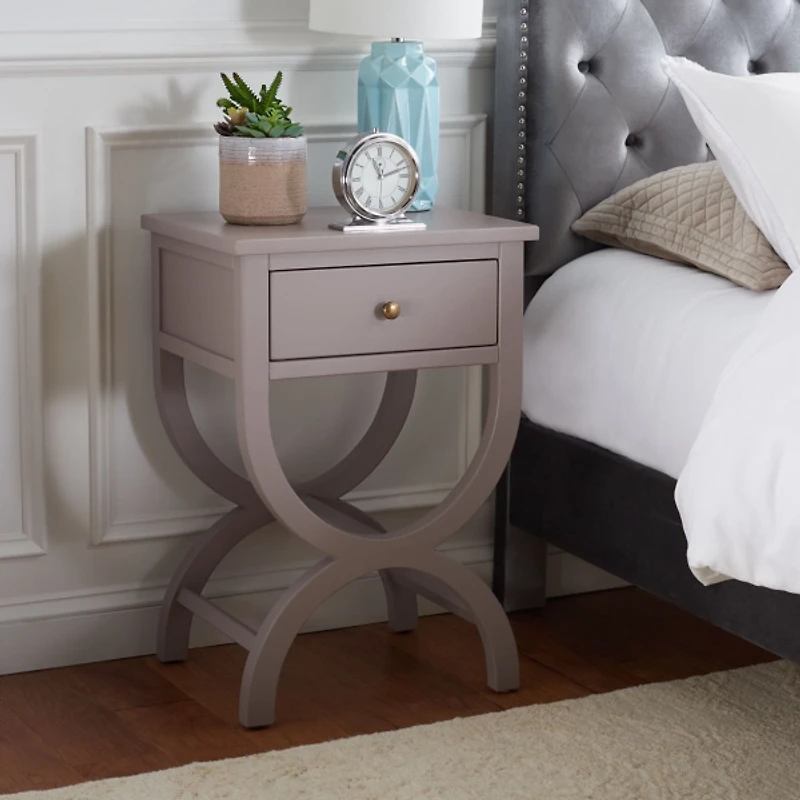 Gray Contemporary Maxine Accent Table