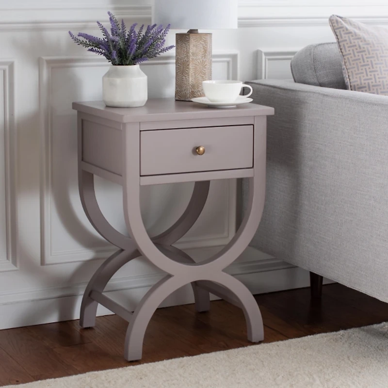 Gray Contemporary Maxine Accent Table