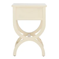Weathered Vanilla Contemporary Maxine Accent Table