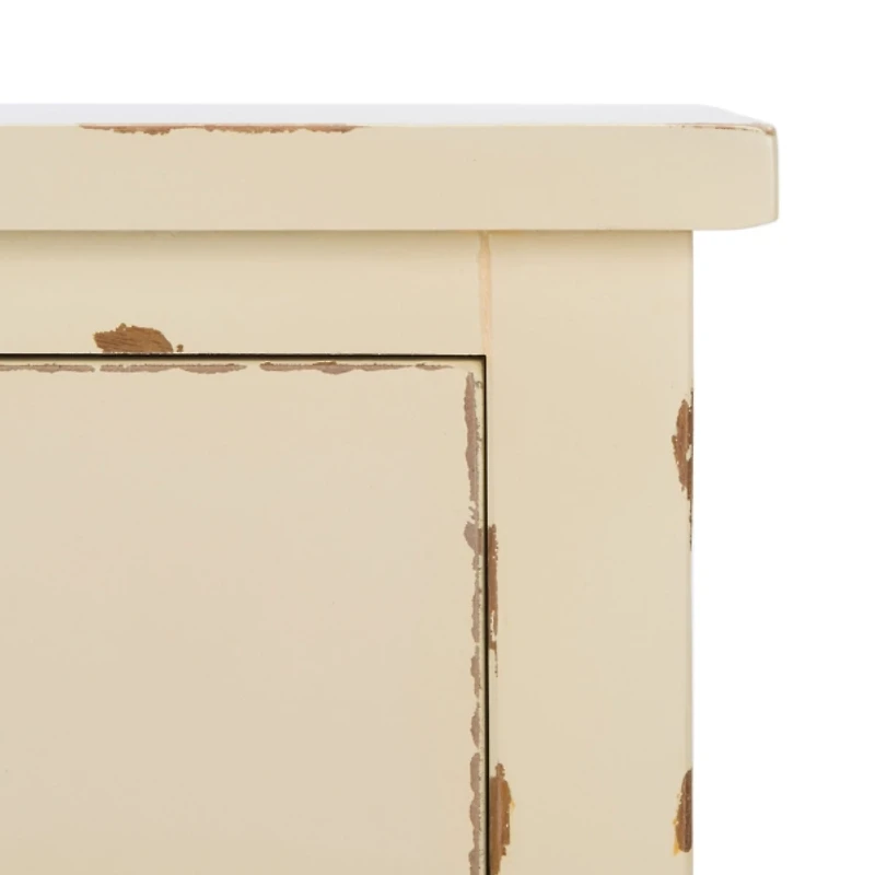 Weathered Vanilla Contemporary Maxine Accent Table