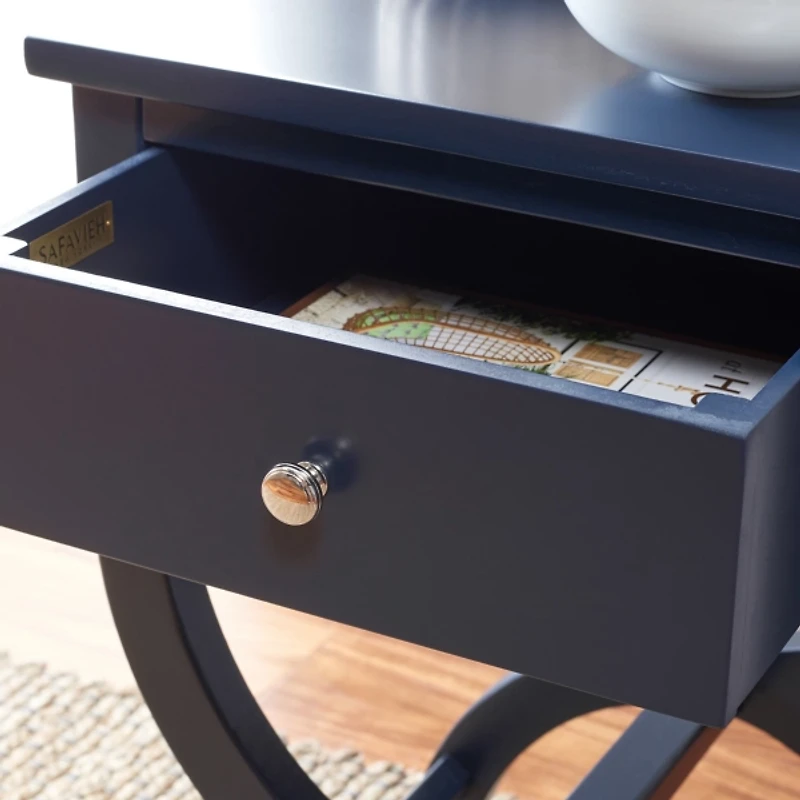 Navy Contemporary Maxine Accent Table