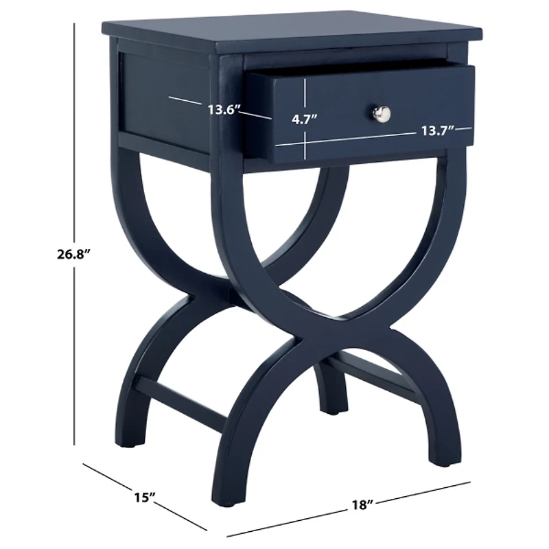 Navy Contemporary Maxine Accent Table
