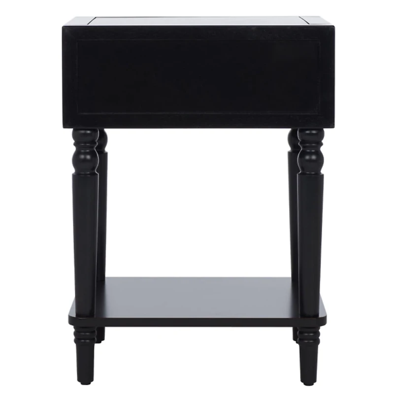 Black Single Drawer Letta Accent Table