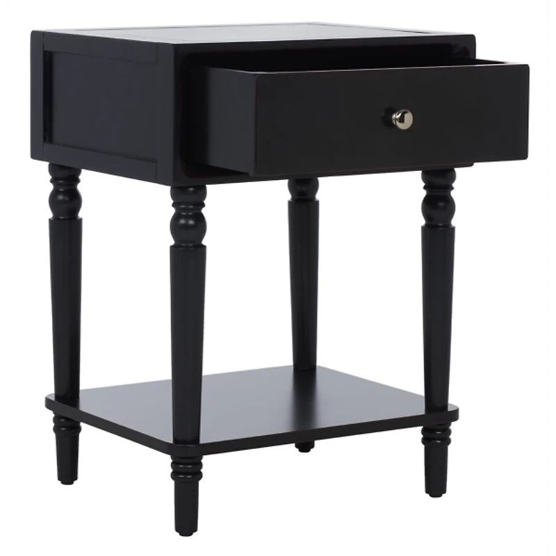Black Single Drawer Letta Accent Table
