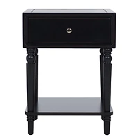 Black Single Drawer Letta Accent Table