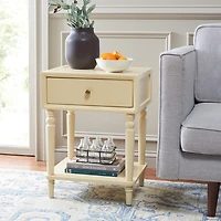 Cream Single Drawer Letta Accent Table