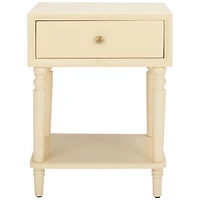 Cream Single Drawer Letta Accent Table