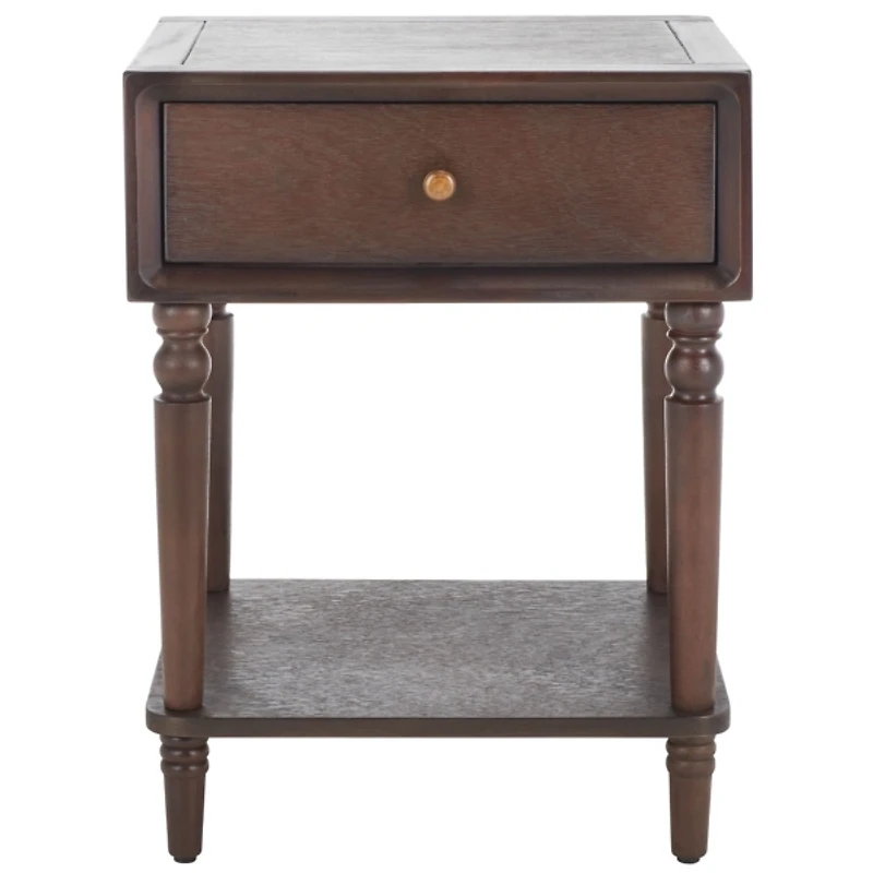 Walnut Single Drawer Letta Accent Table