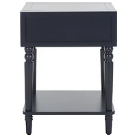 Navy Blue Wood Siobhan Side Table