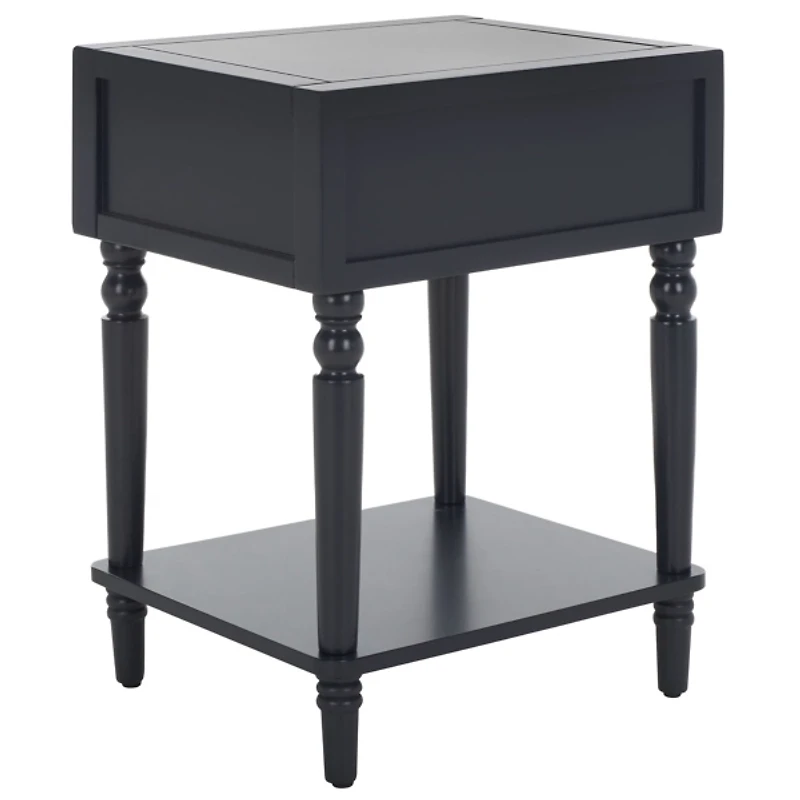 Navy Blue Wood Siobhan Side Table