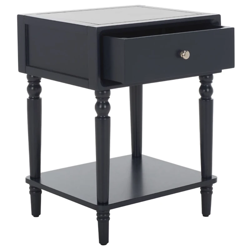 Navy Blue Wood Siobhan Side Table
