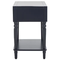 Navy Blue Wood Siobhan Side Table