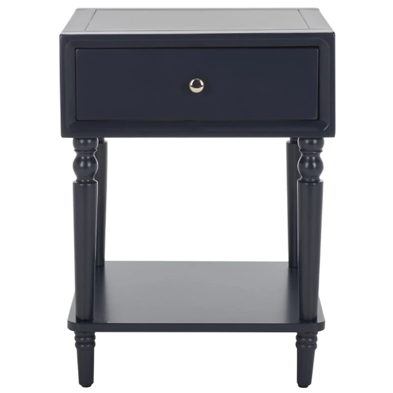 Navy Blue Wood Siobhan Side Table