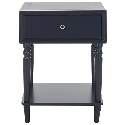 Navy Blue Wood Siobhan Side Table