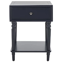 Navy Blue Wood Siobhan Side Table