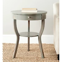 Round Gray Irene Tripod Accent Table
