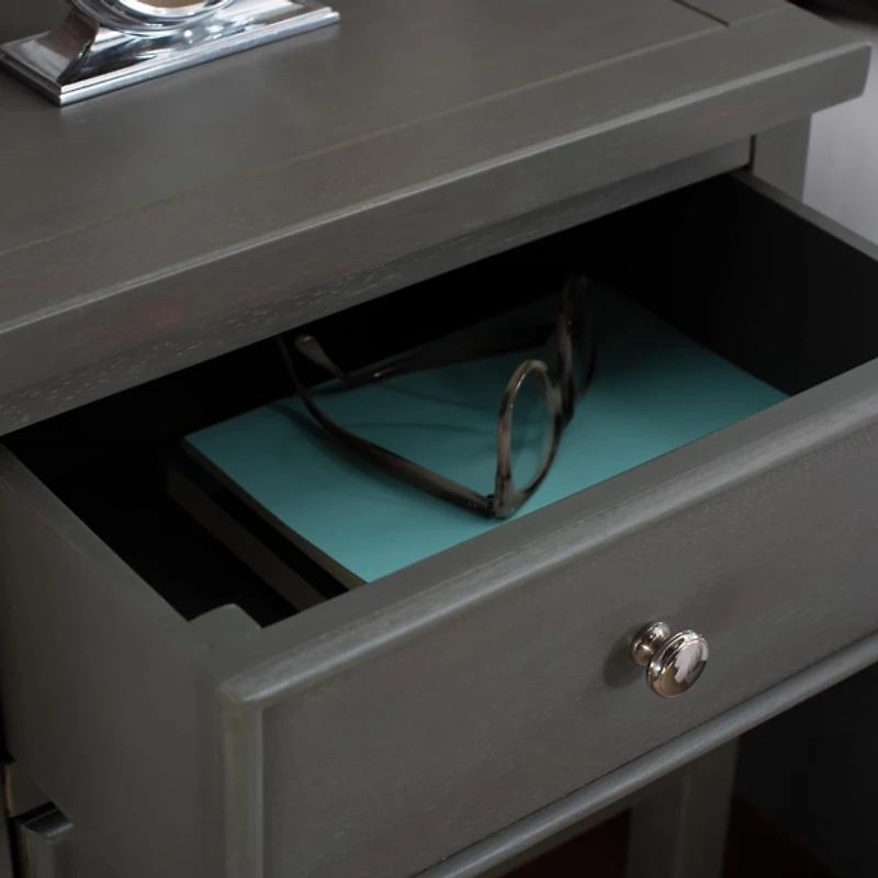 Gray Elm Mirsade Traditional Accent Table