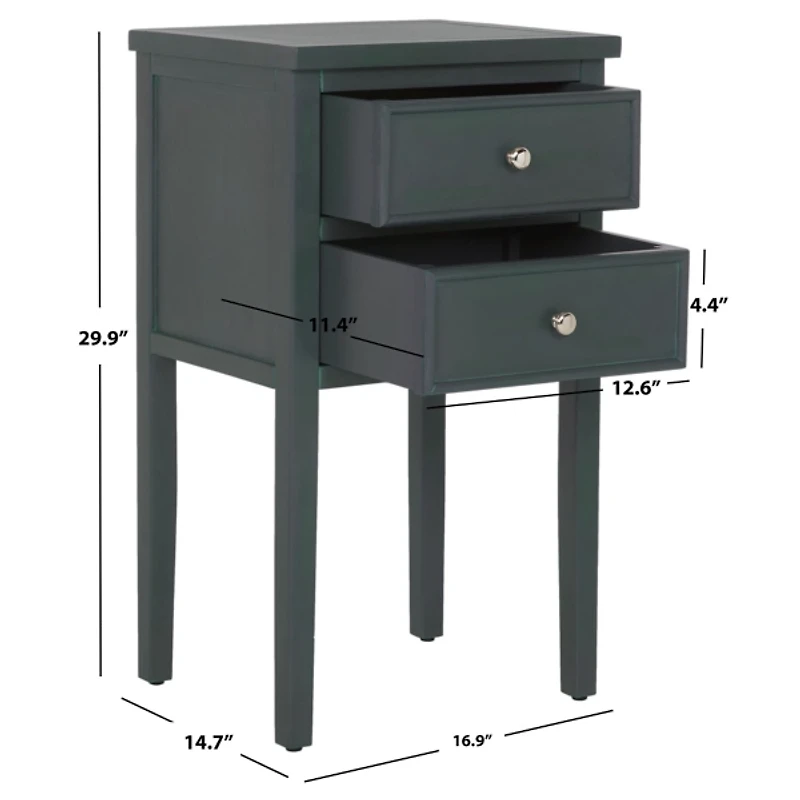 Navy Pine Mirsade Traditional Accent Table