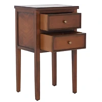 Brown Pine Mirsade Traditional Accent Table