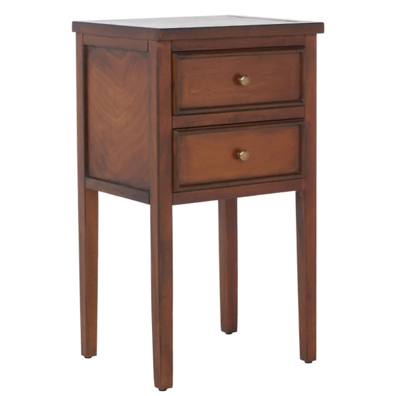 Brown Pine Mirsade Traditional Accent Table