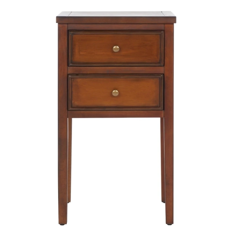 Brown Pine Mirsade Traditional Accent Table