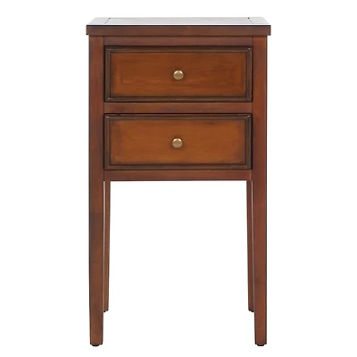 Brown Pine Mirsade Traditional Accent Table