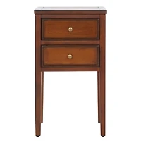 Brown Pine Mirsade Traditional Accent Table