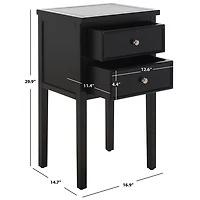 Black Bayur Mirsade Traditional Accent Table