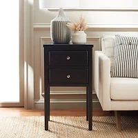 Black Bayur Mirsade Traditional Accent Table