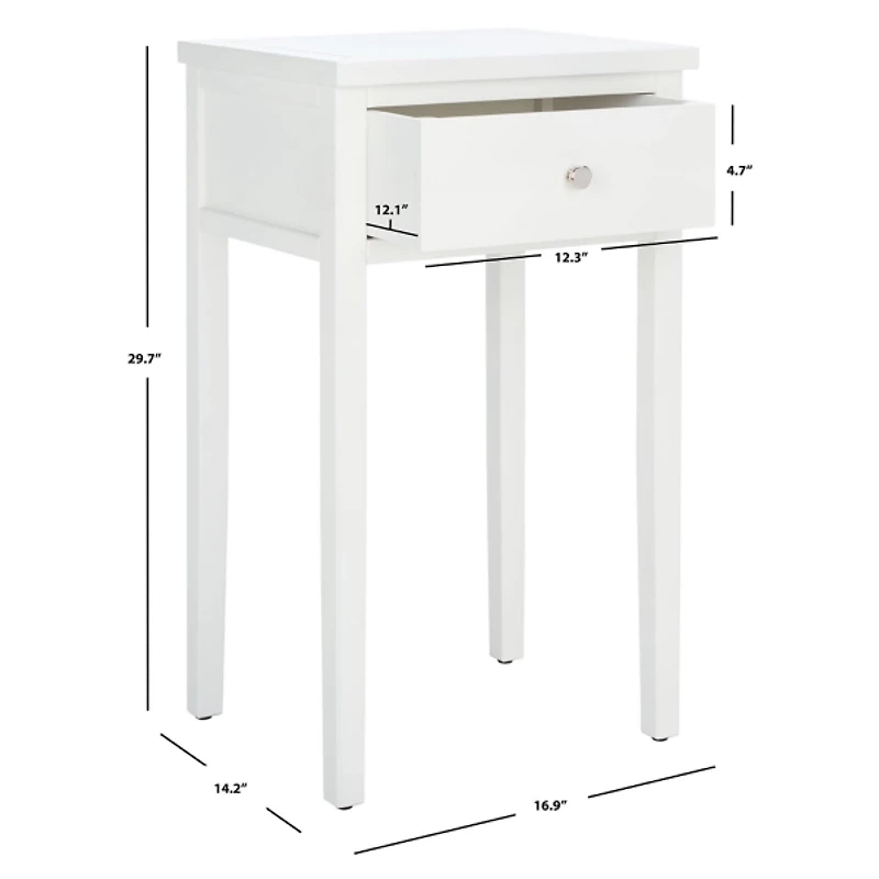 White Poplar Rozalia Transitional Accent Table