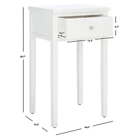 White Poplar Rozalia Transitional Accent Table