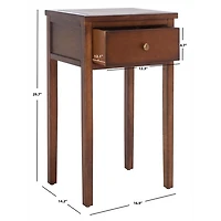 Brown Pine Rozalia Transitional Accent Table