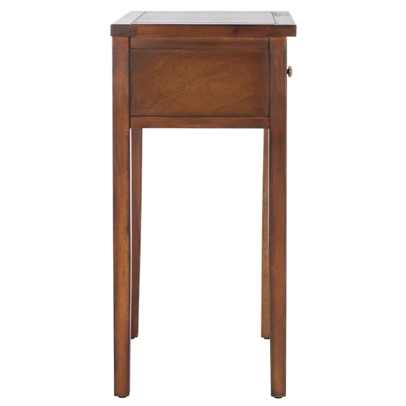 Brown Pine Rozalia Transitional Accent Table
