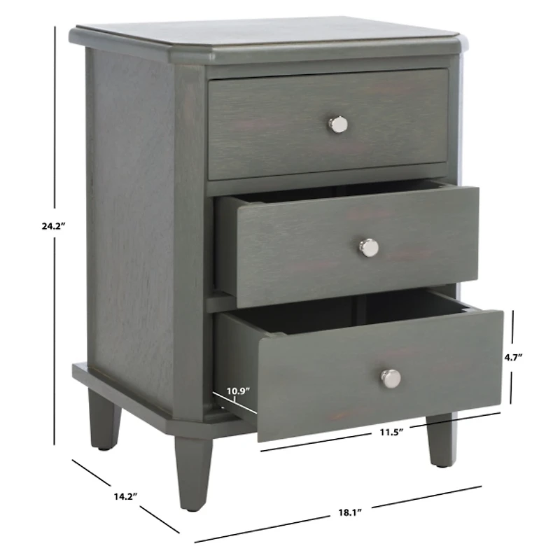 Gray Elm Lianne Transitional Accent Table