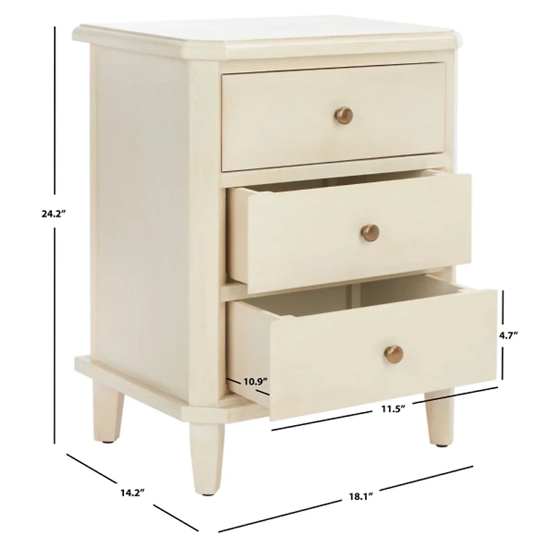 Ivory Poplar Lianne Transitional Accent Table