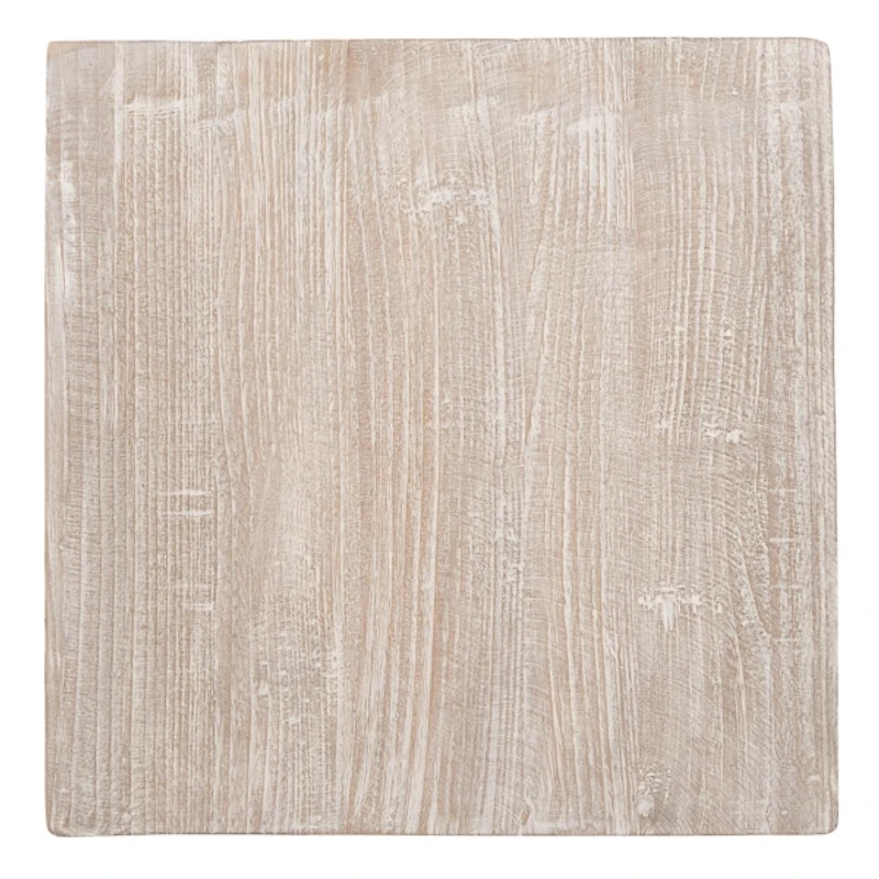 Distressed Ash Wood Hourglass Accent Table