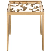 Gold Olivia Butterfly Metal Accent Table