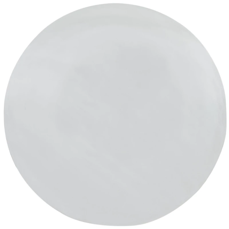 Silver Aluminum Round Gulia Accent Table