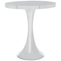 Silver Aluminum Round Gulia Accent Table
