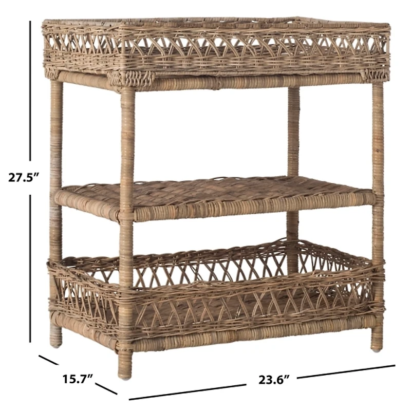 Natural Rattan Alba Accent Table