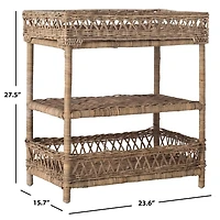 Natural Rattan Alba Accent Table
